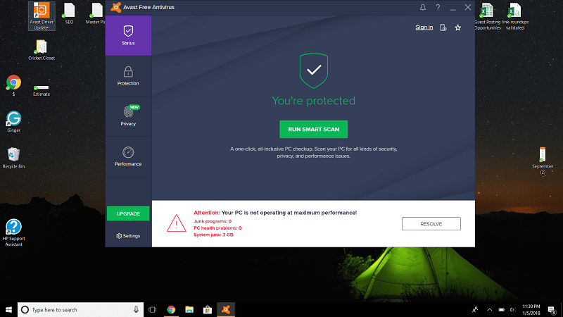 does avast cause problems with windows 10