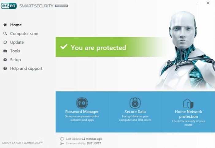 ESET Antivirus Interface