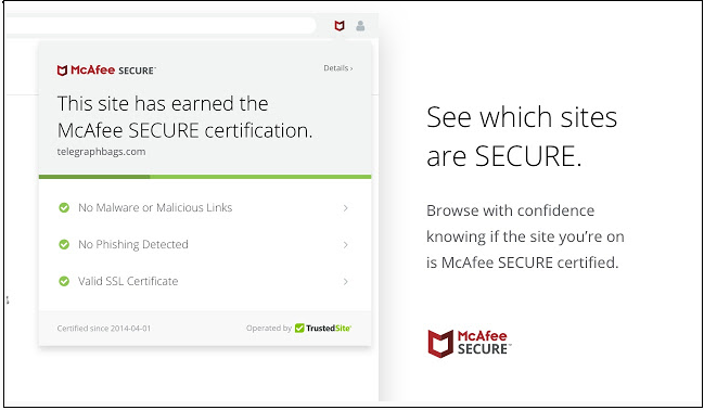 mcaffe secure certification