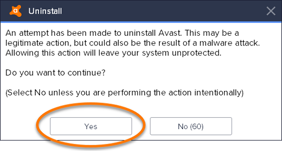 select-yes-to-ensure-uninstallation