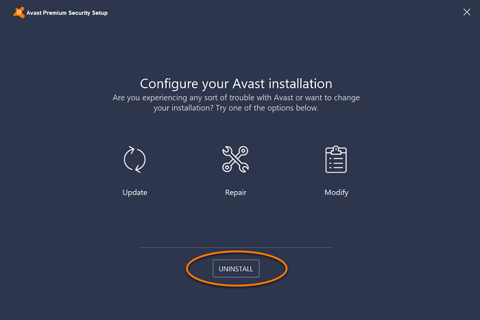 avast-setup-select-uninstall